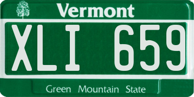 VT license plate XLI659