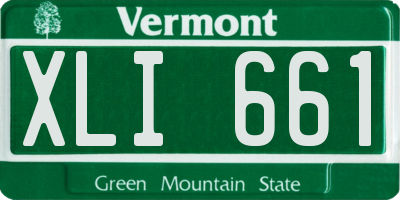 VT license plate XLI661