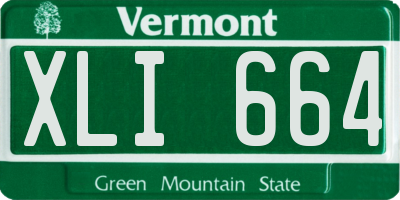 VT license plate XLI664
