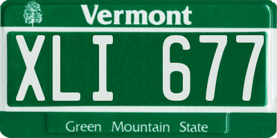 VT license plate XLI677