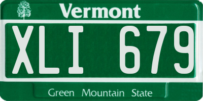 VT license plate XLI679