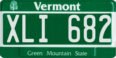 VT license plate XLI682
