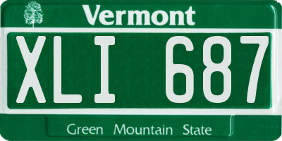 VT license plate XLI687