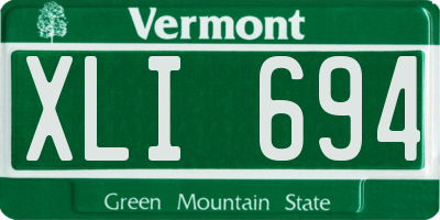 VT license plate XLI694