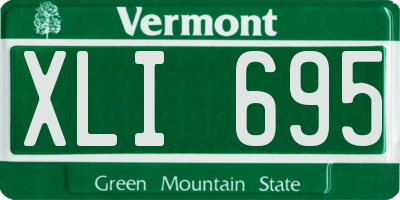 VT license plate XLI695