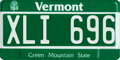 VT license plate XLI696