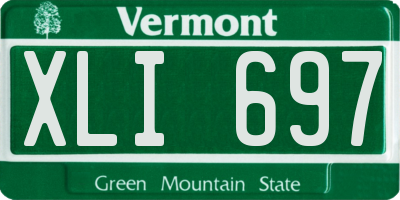 VT license plate XLI697