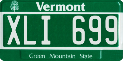 VT license plate XLI699