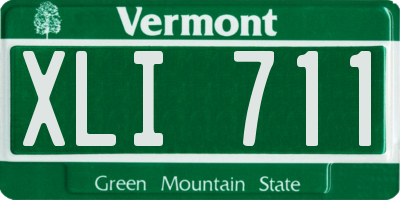 VT license plate XLI711