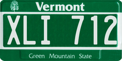 VT license plate XLI712