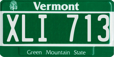VT license plate XLI713