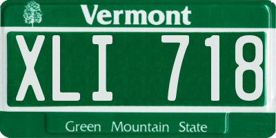 VT license plate XLI718