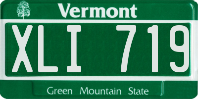 VT license plate XLI719