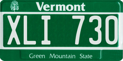 VT license plate XLI730