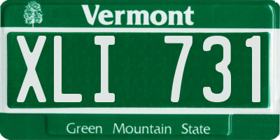 VT license plate XLI731
