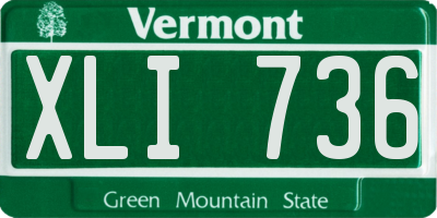 VT license plate XLI736