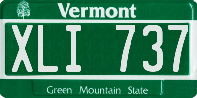 VT license plate XLI737