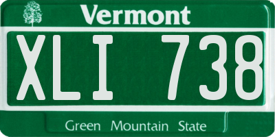 VT license plate XLI738