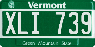 VT license plate XLI739