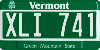 VT license plate XLI741