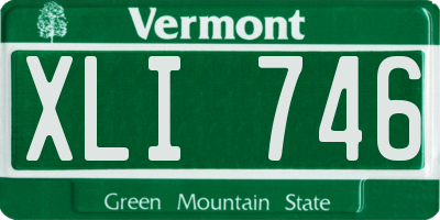 VT license plate XLI746