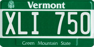 VT license plate XLI750
