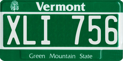 VT license plate XLI756