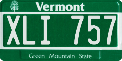VT license plate XLI757