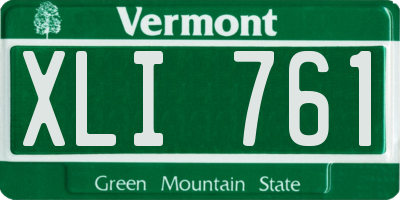 VT license plate XLI761