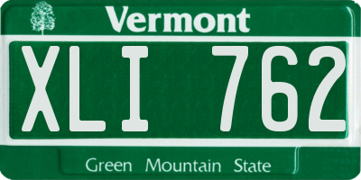 VT license plate XLI762