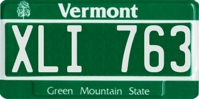 VT license plate XLI763