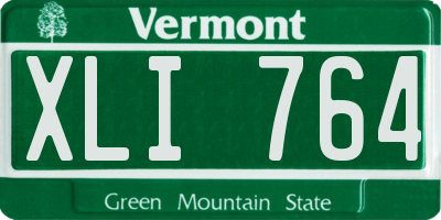 VT license plate XLI764