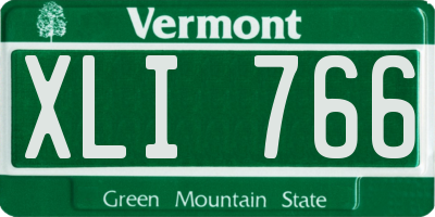 VT license plate XLI766