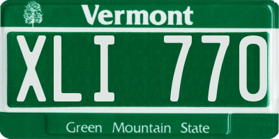 VT license plate XLI770