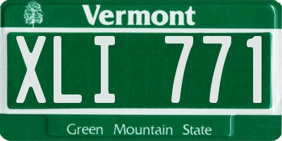 VT license plate XLI771