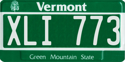 VT license plate XLI773