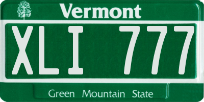 VT license plate XLI777