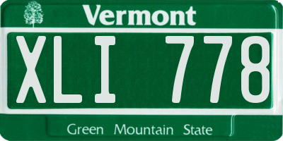 VT license plate XLI778