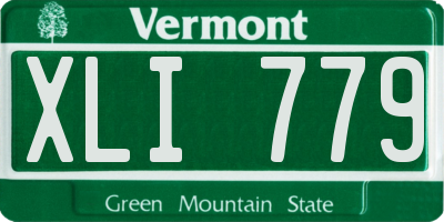 VT license plate XLI779
