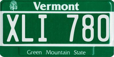 VT license plate XLI780