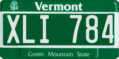 VT license plate XLI784