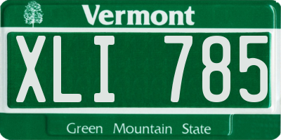 VT license plate XLI785