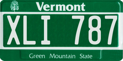 VT license plate XLI787