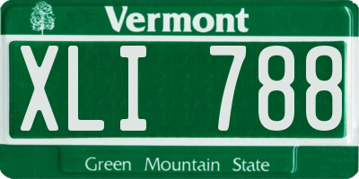 VT license plate XLI788