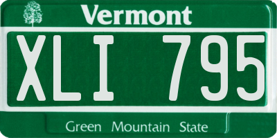 VT license plate XLI795