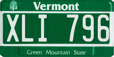 VT license plate XLI796