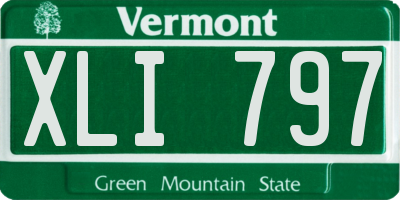 VT license plate XLI797