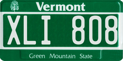 VT license plate XLI808