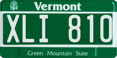 VT license plate XLI810