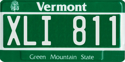 VT license plate XLI811